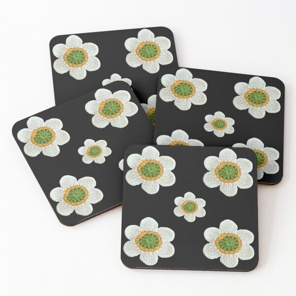 Item preview, Crochet white daisy flowers designed and sold by Sasidenidesign.