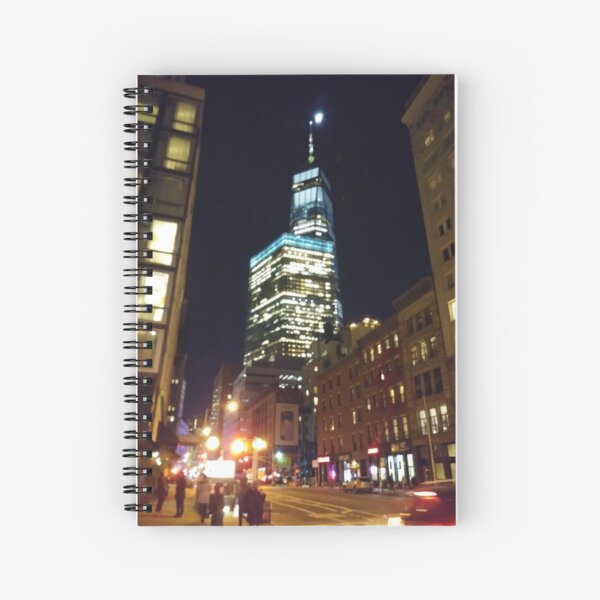 Street, City, Buildings, Photo, Day, Trees, New York, Manhattan Spiral Notebook