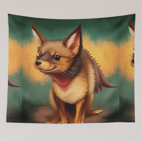 Item preview, A cute baby Chupacabra illustration cryptid poster designed and sold by Vintage Designs +.