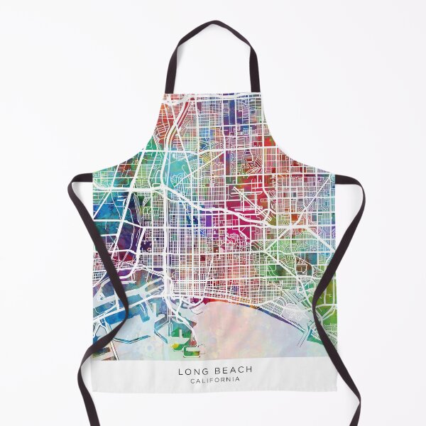 Artikelvorschau, Long Beach California City Street Map entworfen und verkauft von ArtPrints.