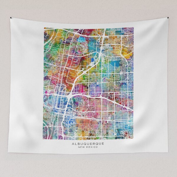 Item preview, Albuquerque New Mexico City Street Map designed and sold by ArtPrints.