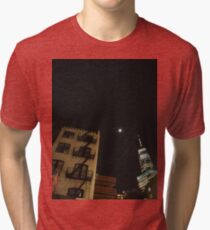 Street, City, Buildings, Photo, Day, Trees, New York, Manhattan Tri-blend T-Shirt