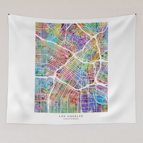 Item preview, Los Angeles City Street Map designed and sold by ArtPrints.