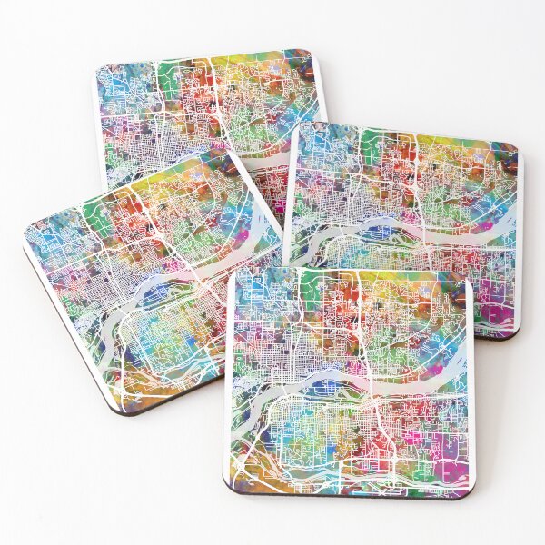 Item preview, Quad Cities Street Map designed and sold by ArtPrints.