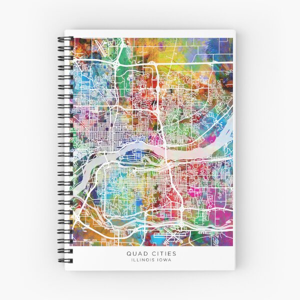 Item preview, Quad Cities Street Map designed and sold by ArtPrints.
