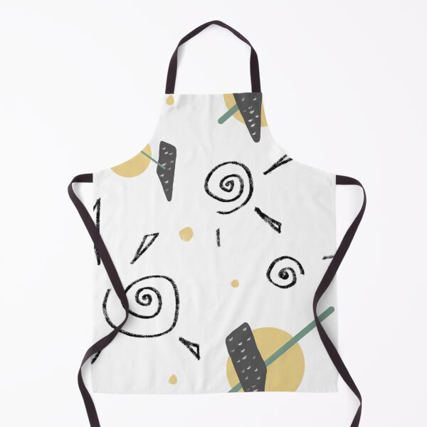 Item preview, Abstract yellow stroke dots geometric cute pattern designed and sold by Yana Mustafina | Boho Soulful Designs.