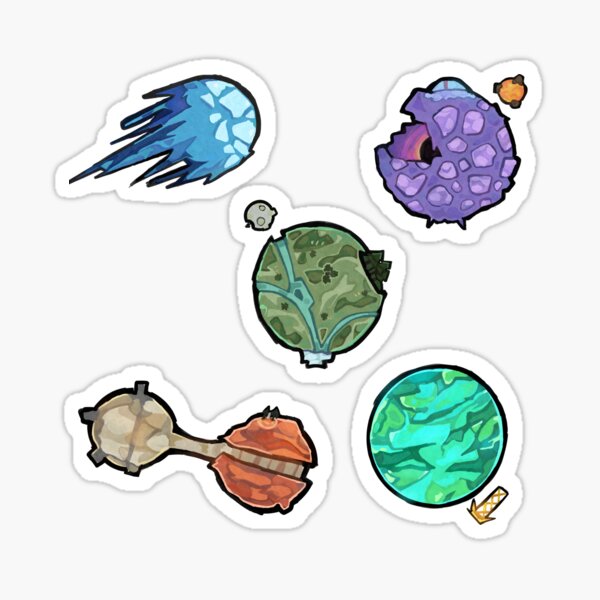 the planets Outer Wilds Stickers pack Sticker