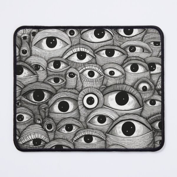 Item preview, Mesmerizing Black and White Eyes Pattern Abstract Art Design designed and sold by BubbleSpy.