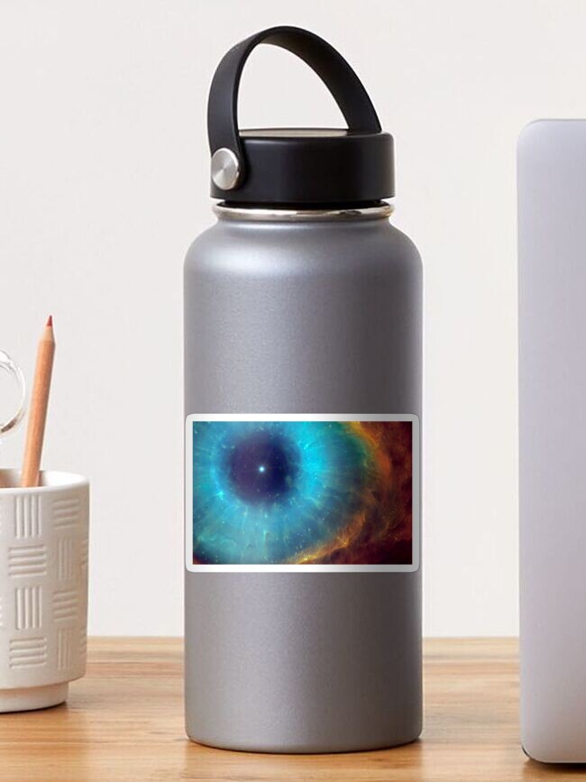 Sticker, Amazing Exploding Eye Nebula With Stars designed and sold by Truthseekmedia