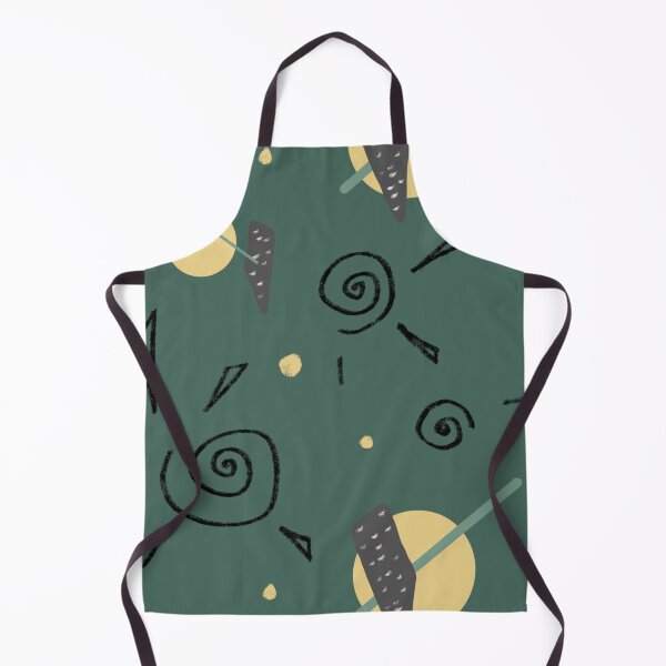 Item preview, Abstract yellow stroke dot geometric blue pattern designed and sold by Yana Mustafina | Boho Soulful Designs.