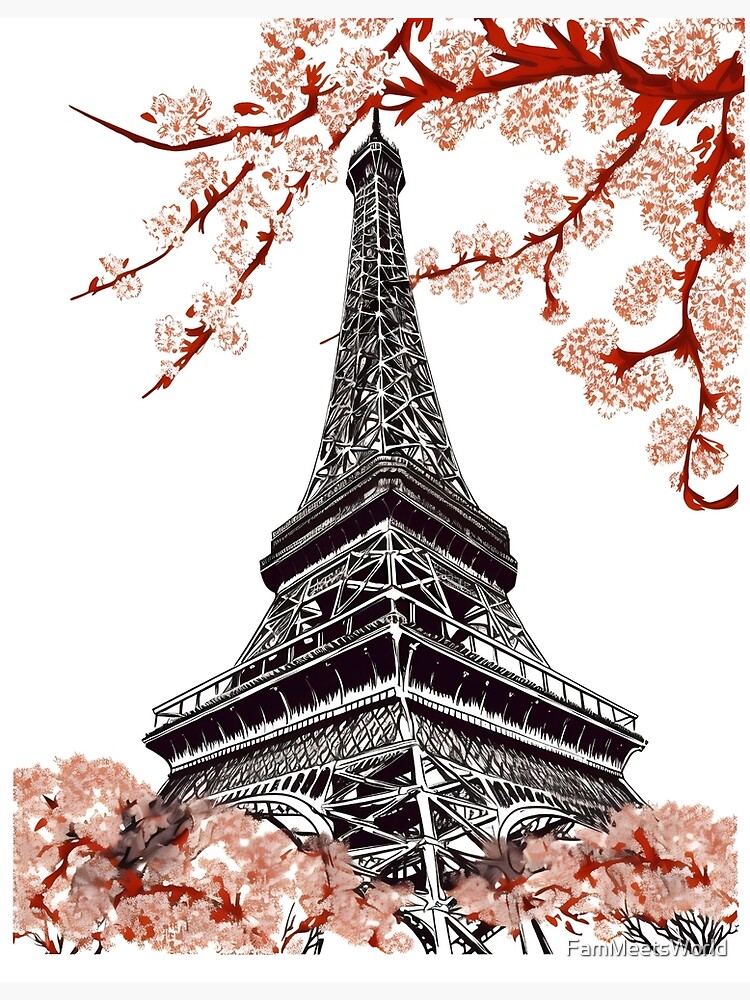 Premium Vector  Flat vector of the iconic eiffel tower in a