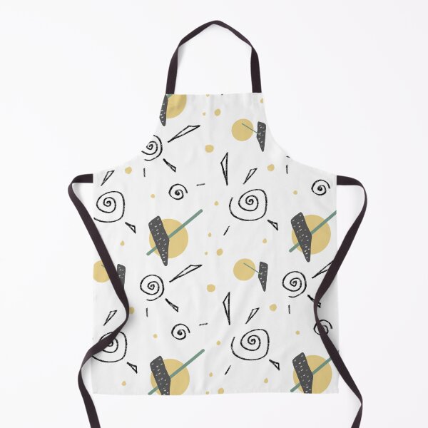 Item preview, Abstract yellow stroke dots geometric fun pattern designed and sold by Yana Mustafina | Boho Soulful Designs.