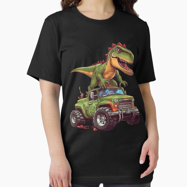 Item preview, Cute T-Rex Dinosaur on Monster Truck designed and sold by sleeko.