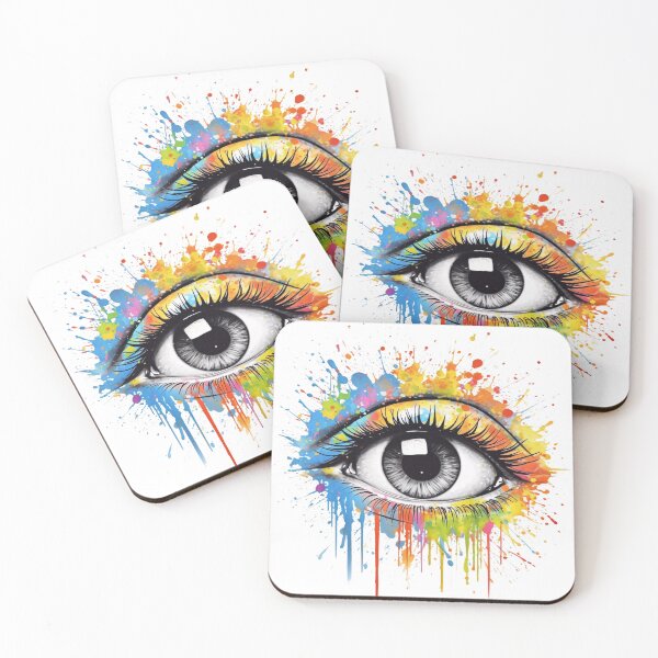 Item preview, Vision in Color: Eye Illustration with Vibrant Color Splash designed and sold by BloomingPixel.