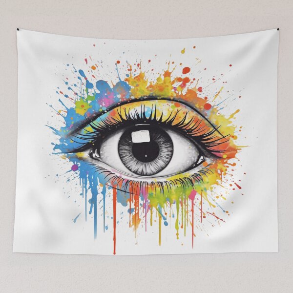Item preview, Vision in Color: Eye Illustration with Vibrant Color Splash designed and sold by BloomingPixel.