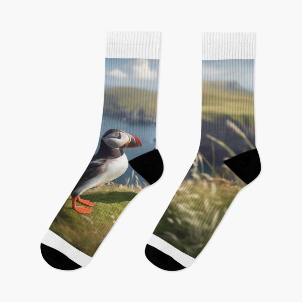 Item preview, Puffins on the cliffs of Mykines, Faroe Islands designed and sold by aiphotosart.