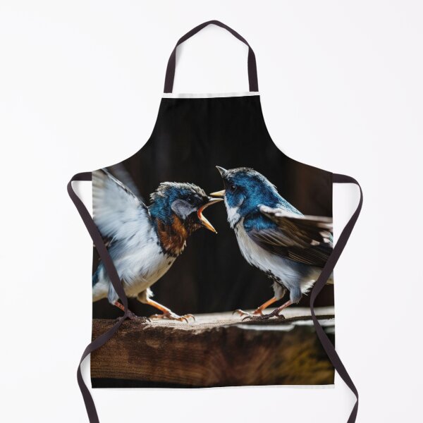 Item preview, Two baby birds of the European Swallow (Hirundo rustica) are fighting designed and sold by aiphotosart.