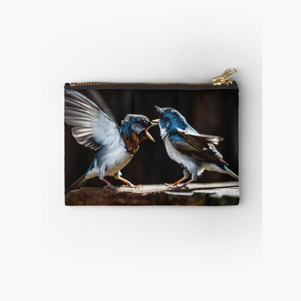 Item preview, Two baby birds of the European Swallow (Hirundo rustica) are fighting designed and sold by aiphotosart.
