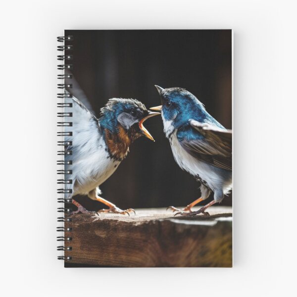 Item preview, Two baby birds of the European Swallow (Hirundo rustica) are fighting designed and sold by aiphotosart.
