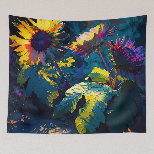 Item preview, Abstract impressionist Sun flowers #01 designed and sold by xaoslogic.