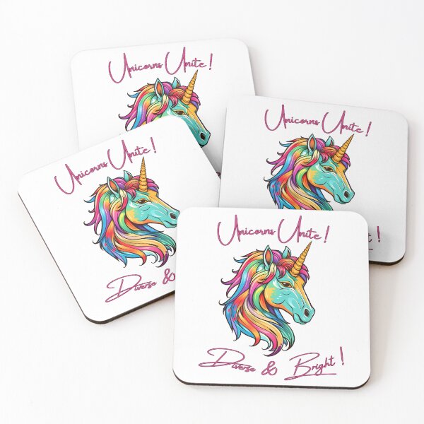 Item preview, Unicorns unite, diverse and bright, LGBTQIA+ themed designed and sold by Clearmind-Arts.