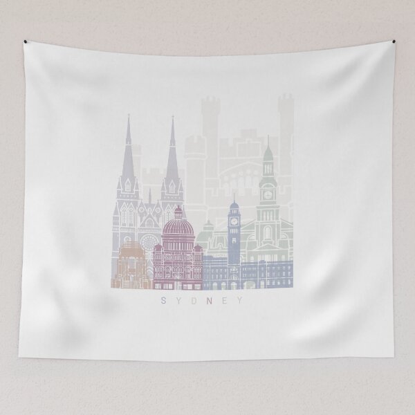Item preview, SYDNEY SKYLINE POSTER PASTEL designed and sold by paulrommer.