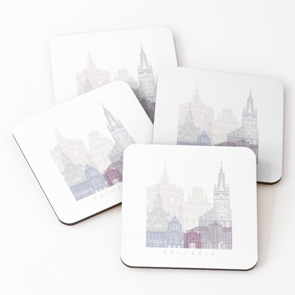 Item preview, SZCZECIN SKYLINE POSTER PASTEL designed and sold by paulrommer.