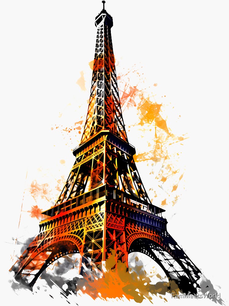 Premium Vector  Flat vector of the iconic eiffel tower in a