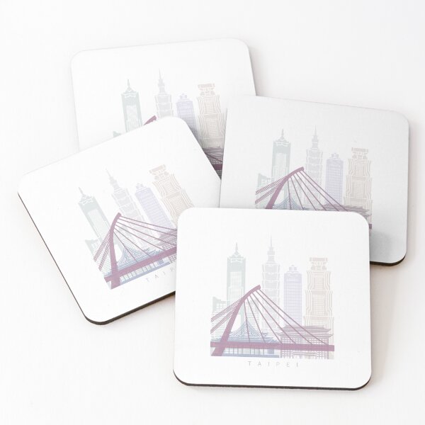 Item preview, TAIPEI SKYLINE POSTER PASTEL designed and sold by paulrommer.