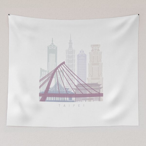 Item preview, TAIPEI SKYLINE POSTER PASTEL designed and sold by paulrommer.