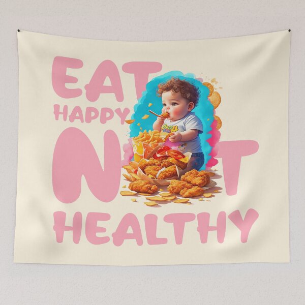 Artikelvorschau, Eat happy not healthy: Fat Boy Edition entworfen und verkauft von Paolospresent.