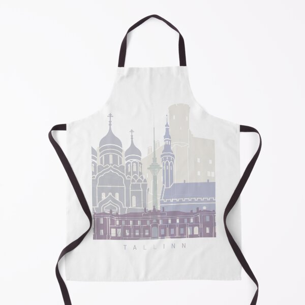 Item preview, TALLINN SKYLINE POSTER PASTEL designed and sold by paulrommer.