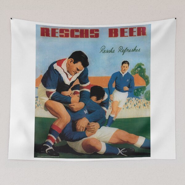 Item preview, Reschs Beer 1930s advertisement - footballers headlock designed and sold by Brimson-Marlor.