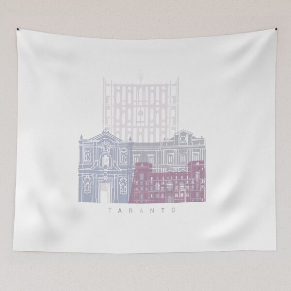 Item preview, TARANTO SKYLINE POSTER PASTEL designed and sold by paulrommer.