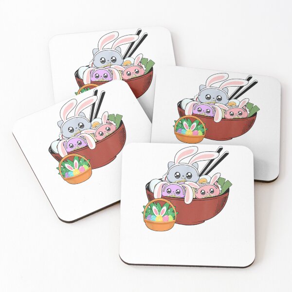 Artikelvorschau, Katzen-Ramen-Häschen-Ohr-Ei Kawaii entworfen und verkauft von GarmentFrazzle.