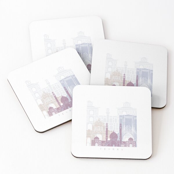 Item preview, TEHRAN SKYLINE POSTER PASTEL designed and sold by paulrommer.