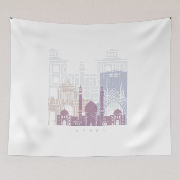 Item preview, TEHRAN SKYLINE POSTER PASTEL designed and sold by paulrommer.