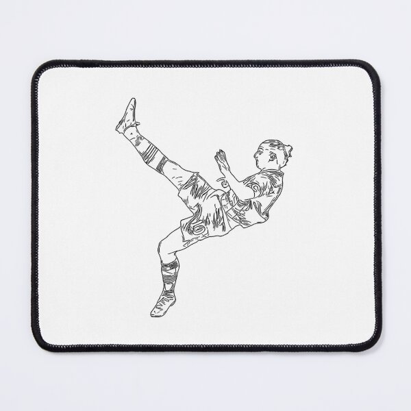 Item preview, Zlatan Ibrahimovic Bicycle Karate Kick Sweden goal Line Art Black minimal designed and sold by 442workshop.