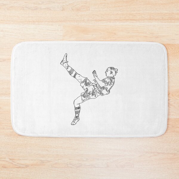 Item preview, Zlatan Ibrahimovic Bicycle Karate Kick Sweden goal Line Art Black minimal designed and sold by 442workshop.