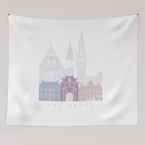 Item preview, THE HAGUE SKYLINE POSTER PASTEL designed and sold by paulrommer.