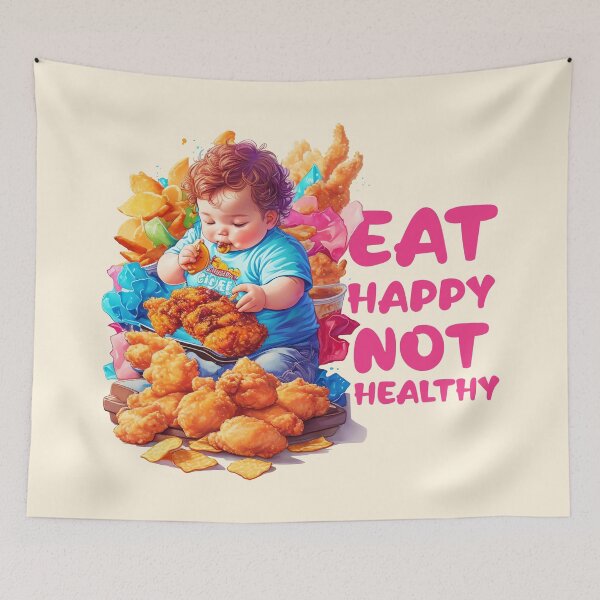 Artikelvorschau, Eat happy not healthy: Rocking the Extraordinary Fat Boy Style entworfen und verkauft von Paolospresent.