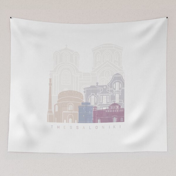 Item preview, THESSALONIKI SKYLINE POSTER PASTEL designed and sold by paulrommer.