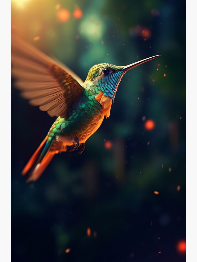 Beautiful hummingbird in the forest. Wildlife scene from nature