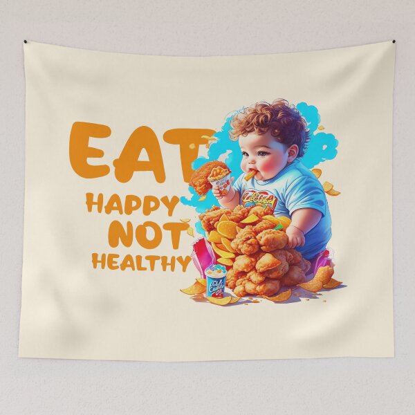 Artikelvorschau, Eat happy not healthy: Size Doesn't Define Style entworfen und verkauft von Paolospresent.