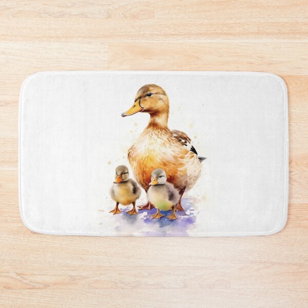 Item preview, Mother Duck and her Ducklings, Watercolour art designed and sold by DigitalDugong.