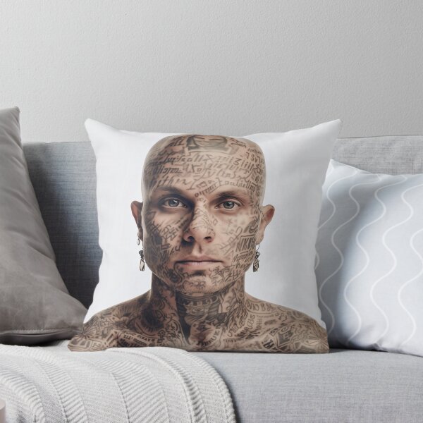 Item preview, Handsome bald man with many tattoos on his face designed and sold by Markus Baron.