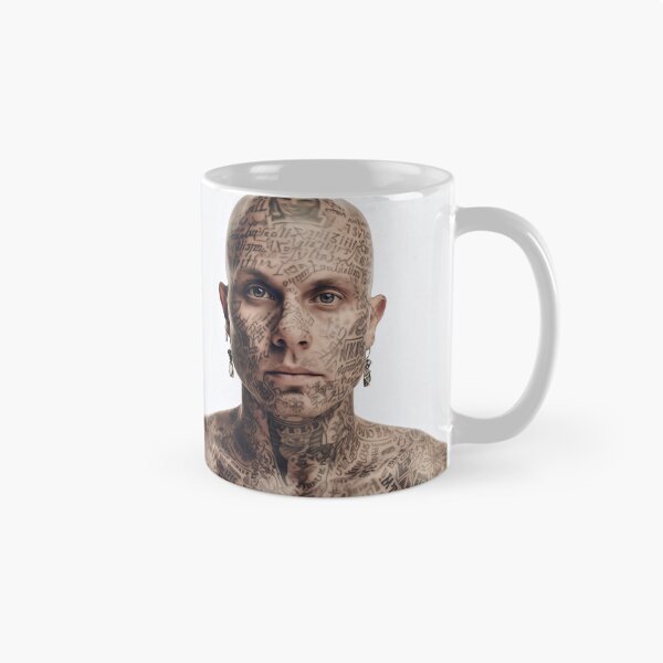 Item preview, Handsome bald man with many tattoos on his face designed and sold by Markus Baron.
