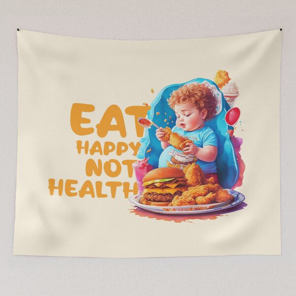 Artikelvorschau, Eat happy not healthy: Celebrating All Bodies entworfen und verkauft von Paolospresent.