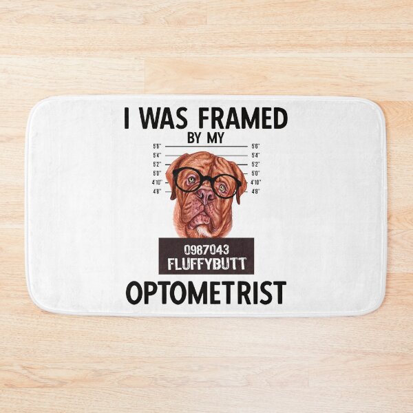 Item preview, I Was Framed Optometry Pun Quote With French Mastiff designed and sold by Primroaddesigns.