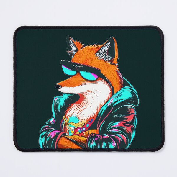 Item preview, Cyberpunk Fox with Futuristic Sunglasses designed and sold by pocketart2023.